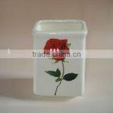 Ceramic Napkin Holder With Flower Design thumbnail-1