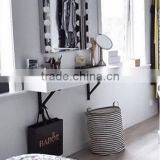 MDF Wood Floating Shelf With Glossy Finished Wood Furniture Wall Mounted Shelf With Double Drawer thumbnail-1