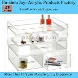 Plastic Cosmetic Stroage Boxes Clear Crystal Cube Makeup Boxes 2016 New Acrylic Large Makeup Organizer Wholesale JYSB-16506 thumbnail-2