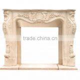 Natural Stone Lower Beige Marble Fireplace Surround thumbnail-4