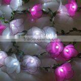Pink and White LED Flower String Lights thumbnail-1