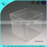 OEM Custom Colorful Acrylic Sugar Box With Lid Hot Sale Plexiglass Candy Box thumbnail-6