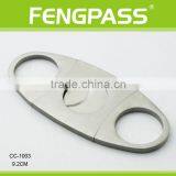CC-1003 9.0cm 2CR13 Stainless Steel Oval-Shaped Full Metal Cigar Cutter thumbnail-1