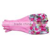Warm Lace Reusable Latex Cleaning Gloves Waterstop Dishwashing Gloves Household Laundry Rubber Gloves thumbnail-3