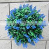 35CM Long Leaf Blue Flower Ball Haning Artificial Flower Ball thumbnail-1