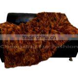 CX-D-87A Real Fur Patchwork Fox Real Fur Throw Blanket thumbnail-2