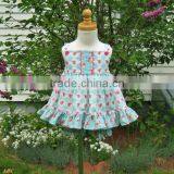 Latest Design 3 Year Old Girl Dress 100% Cotton Floral Two Piece Prom Baby Clothes Dress Set thumbnail-1