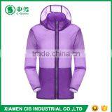 Custom Outdoor Ultrathin Sunscreen Ladies Blank Skin Jacket With Hood thumbnail-3