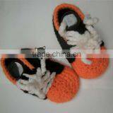 Hand Crochet Baby Shoes With Latchet Fashion Toddlers Infant Winter Knitted Shoes thumbnail-5