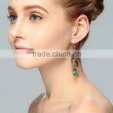 Zm53244a Vintage and Classical Green Color Diamond Drop Style Silver Earrings thumbnail-5