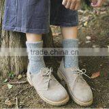 Zm33450a Cheap Wholesale Korean Style Retro Pure Color Winter Socks for Women thumbnail-3
