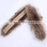 BBG-H-6 Dyed Large Raccoon Collar Fur Trim for Winter Coat Parka thumbnail-3
