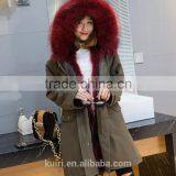2017 New Style Fox Raccoon Fur Lining Coats Real Fur Parka With Hood Pc-270 thumbnail-2