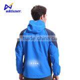 Hi Vis Windproof Waterproof Blue Windbreaker Jacket Custom thumbnail-2