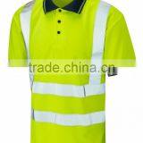 Custom 100% Polyester hi Vis Polo t Shirt thumbnail-1