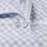 Light Blue and White Checked Men Loungewear Set Long Sleeves Shirt and Trousers thumbnail-6