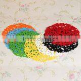 Top Quality Wholesale Price 30x30cm Colorful Modern Round Laser Cut Flower Felt Placemats Kitchen Dinner Table Mats 8 Colors