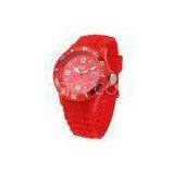 Red Ice Watch Silicone Wristband Watch For Youth , Custom Silk Printed Logo thumbnail-1