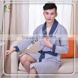 Kimono Collar 100% Cotton Terry Velour Bathrobe for Man thumbnail-1