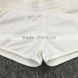 Girls's White Loose Elastic Band Running Workout Athletic Shorts thumbnail-6