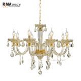 Gold crystal chandelier blown glass arms murano glass chandelier With the Best Quality