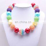Kid Chunky Necklace Girl Rainbow Bubble Beads Necklace Boutique Beauty Birthday Gift thumbnail-3