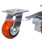 Korea Style Heavy Duty PVC Medical Bed Scaffold Fixed Swivel Castor Trolley Wheel thumbnail-4