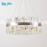 Популярный на рынке люстры из нержавеющей стали с LED кристаллами для столовой, современный люстра thumbnail-2