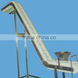 Low consumption and height adjustable stainless steel inclined conveyor