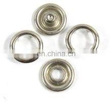 General Purpose Round Flat Hollow Metal 4 Parts Ring Snap Button 14L