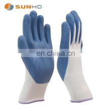 sunnyhope 15 gauge spandex nylon knitted micro foam nitrile gloves car assembly safety work gloves