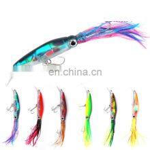 22cm 41g Artificial Life-Like Hard Plastic Bait With Rubber Skirts Sea Fishing Lure Squid Octopus Minnow thumbnail-1