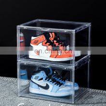 Clear Nike Sneaker Crates Display Shoe Boxes Shoe Storage Box Acrylic Transparent Sneaker Box Stackable thumbnail-4