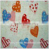 New Design Heart Pattern Printed Linen Fabric for Garments thumbnail-1