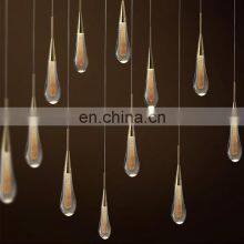 LED Chandelier Restaurant Indoor Luxury Pendant Light Modern Crystal Creative Gold Water Drop Hanging Lamp thumbnail-3