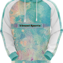 Customized Sublimation Hoodie of Blue and White Colors thumbnail-1