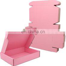 Custom Logo Pink Cardboard Paper Cartons Shipping Mailer Box Corrugated Wedding Clothes Gift Box Packaging thumbnail-1