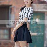 2014 Cross Strip 100% CottonT Shirt for Ladies From China /cheap Price and High Quality thumbnail-3