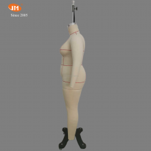 Junmei 1XL Women's Dress Form With Adjustable Shoulders, Detachable Arms & Rolling Stand – Plus Size Mannequin for Pattern Making, Fitting thumbnail-3