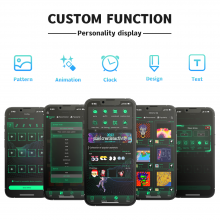 Customizable LED Display Car Rear Windshield Light Funny Car Accessories With Finger Light 5V Condition New App LED Car Sign thumbnail-3