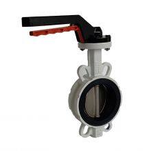 PN16 DN100 CF8 Disc Cast Iron Body Lever Handle Wafer Type Butterfly Valve thumbnail-4