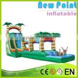 Bule Ocean 0.55 mm PVC Hippo Giant Inflatable Water Slide For Adults