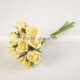 Small Foam Rose Buds in a Bunch of 10 in 13 Colours artificial flower AF006
