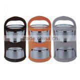 Portable and Colorful Three Layer Lunch Box Set With Compartments for Children