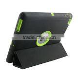 For IPad Air 2 Military Defender Shockproof PU Flip Case With Removable Kickstand thumbnail-1