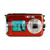 DC16 Waterproof Digital Camera 16.0 Mega Pixels Dual Screen Display Full hd 1080p Sports Camera
