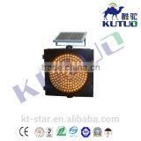 Wholesale 12 Volt Yellow Ball Red Slow Solar Energy Warning Flashing Traffic Blinker Light thumbnail-4