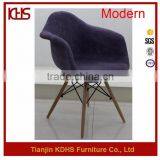Bazhou Middle Back Fashion And Comfort Fabric Function Wooden Leg Leisure Chair thumbnail-1