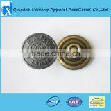 Fancy Engraved Custom Shank Button for Jeans