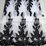 Geometric Embroidery Design Chemical Lace African Water Soluble Lace Fabric With Velvet Lace/french Lace(PL3452) thumbnail-3